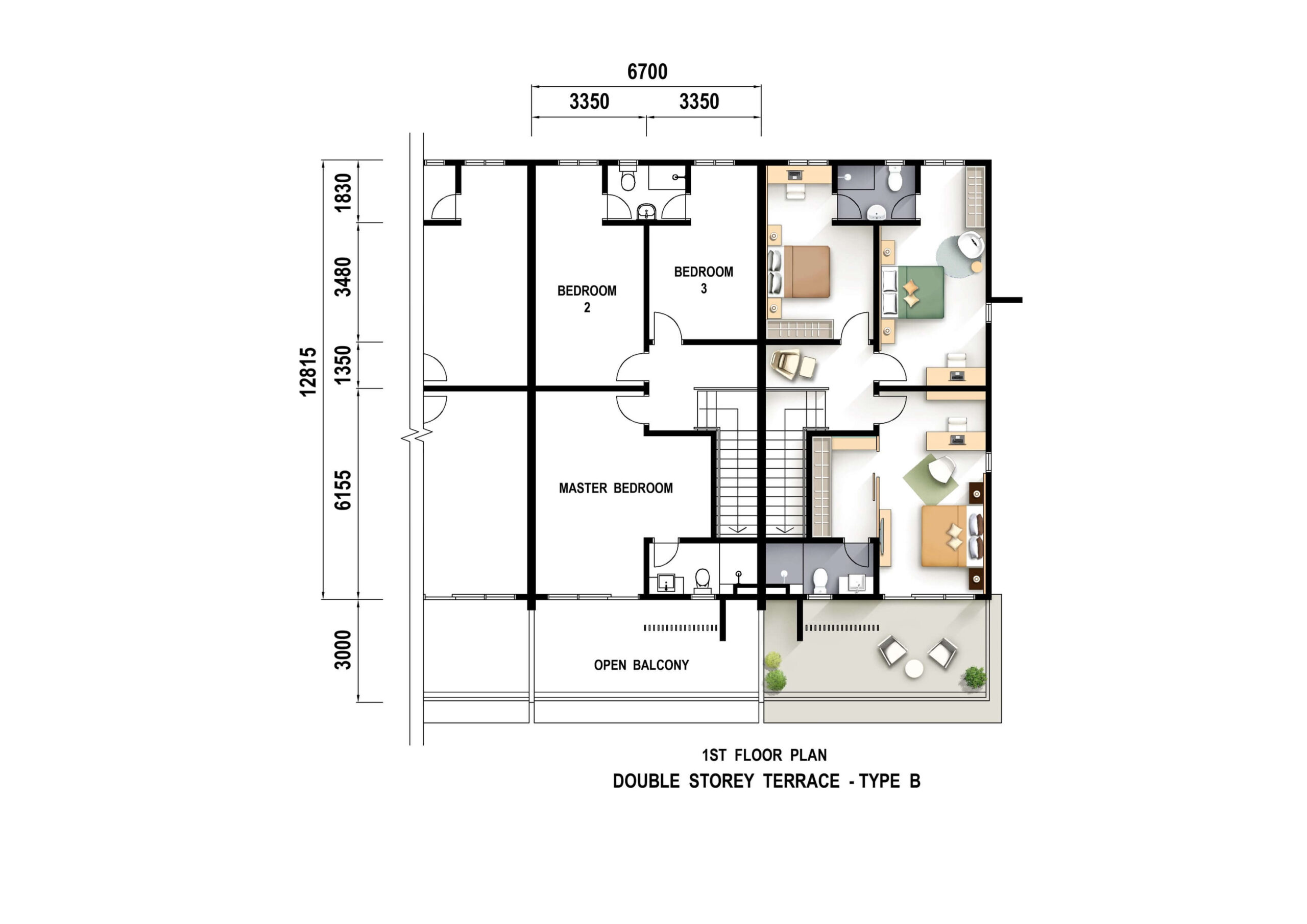 Impiana Upeh Floor Plan (Type B - First Floor)