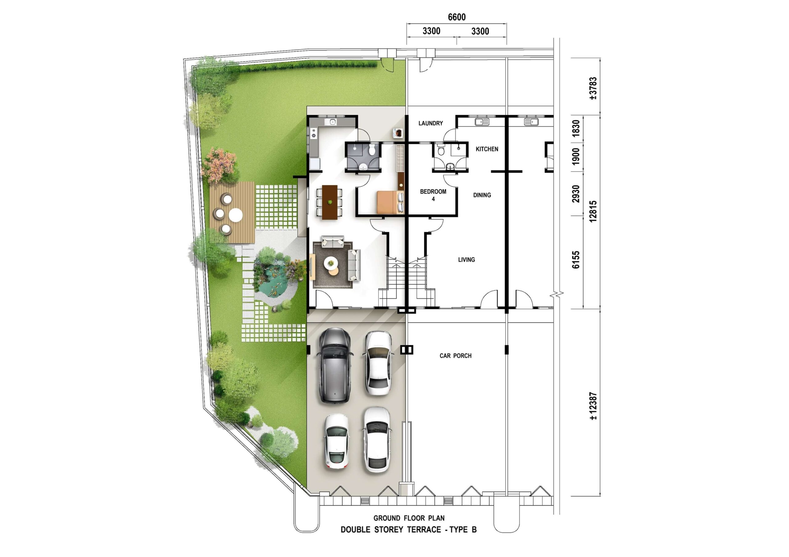 Impiana Upeh Floor Plan (Type B - Ground Floor)
